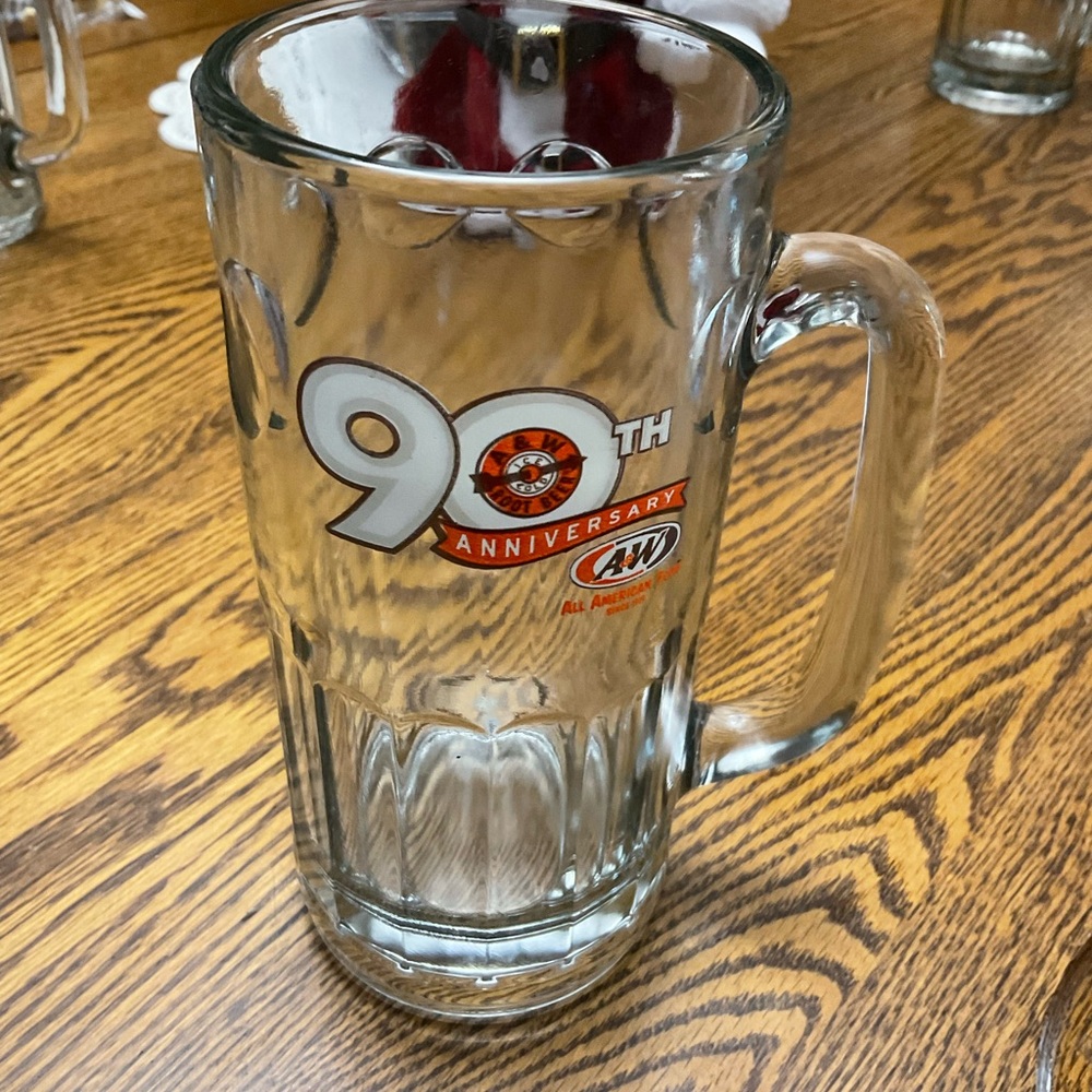BP-90th Anniversary Glass Mug A & W ROOT BEER GLASS MUG